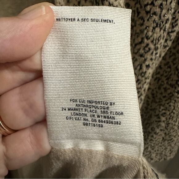 Anthropologie Cartonnier Rowan Leopard
Print Knit Car Coat Women’s size Small - Picture 11 of 13